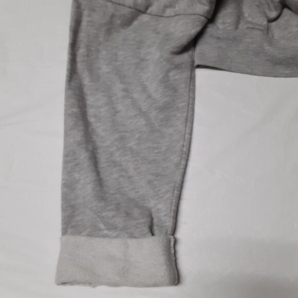 Disney Bambi Artist Sketch Gray Sweatshirt Glitter Print Rolled Sleeve Size XS - Picture 7 of 14